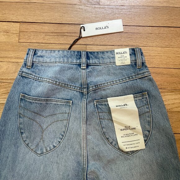Rolla’s Elle Super Flare High Rise Relaxed Flare Jeans NWT Size 24 - Picture 9 of 9
